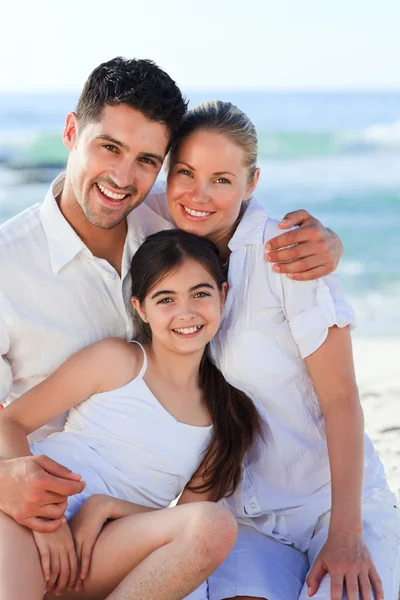 Lovely girl with her parents — Stock Photo, Image