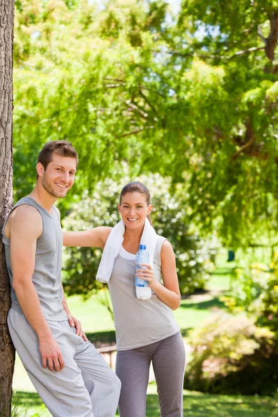 Lovers after the gym — Stock Photo, Image