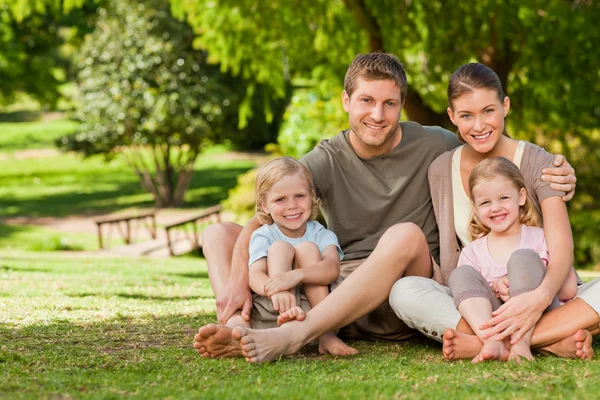Lovely family in the park — Stock Photo, Image