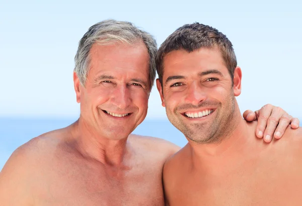 Man with his father-in-law Stock Image