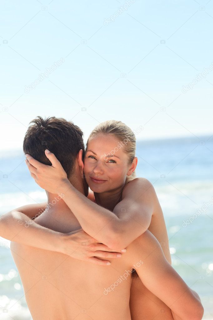 Stock photography ▻ Enamored couple at the beach ◅ 10855817 ⬇ Download pict...