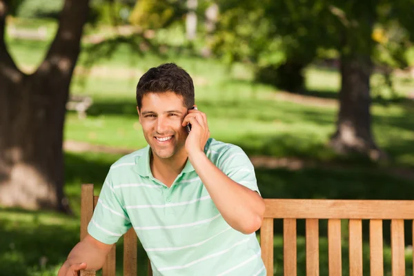 Young handsome man phoning — Stock Photo, Image