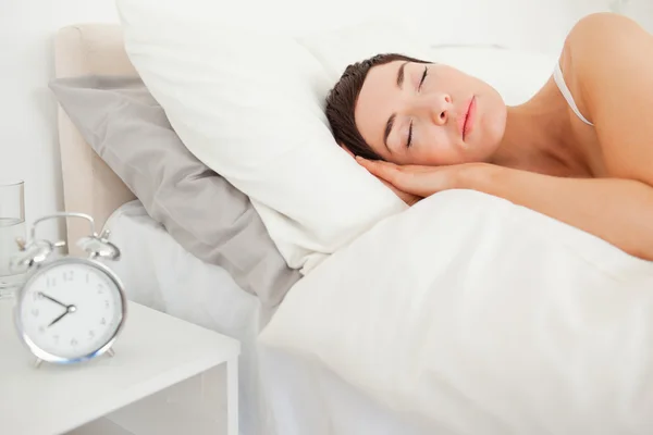 Close up of a woman sleeping — Stock Photo, Image