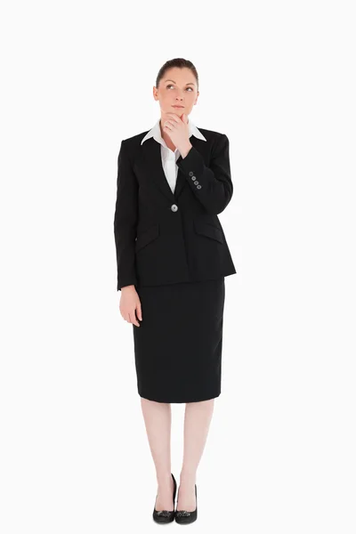 Gorgeous female in suit posing Stock Image