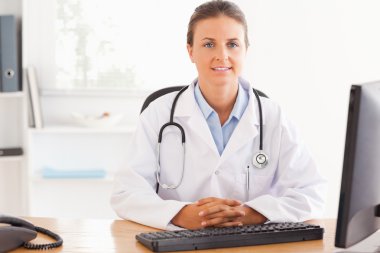 Female doctor posing clipart