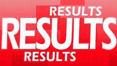 Creative image of red results concept clipart