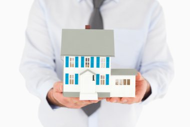 Close up on a miniature house clipart