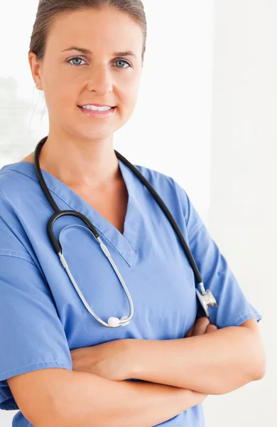 Close up van een verpleegster poseren — Stockfoto
