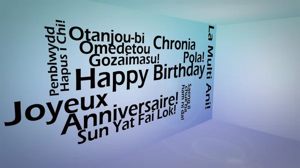 Creative image of international happy birthday concept — Stock Photo, Image