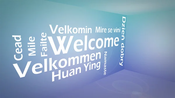 Creative image of international welcome concept — Stock Photo, Image