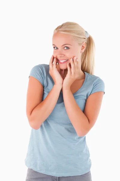 Smiling cute woman — Stock Photo, Image