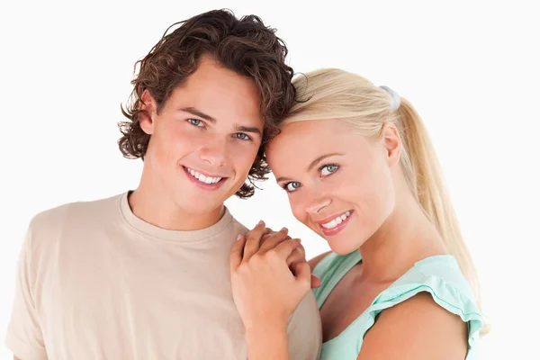 Close up of a cute couple posing — Stock Photo, Image