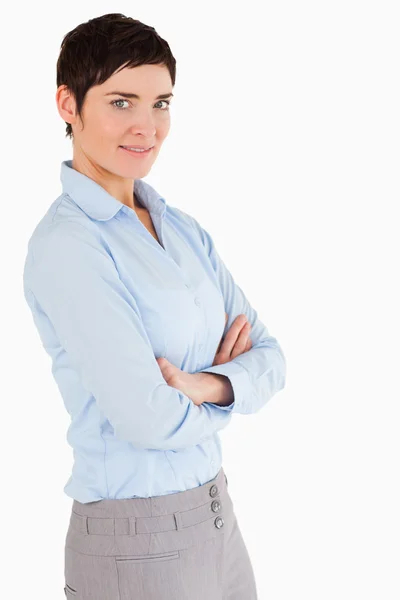 Portrait of a businesswoman with the arms crossed — Stock Photo, Image