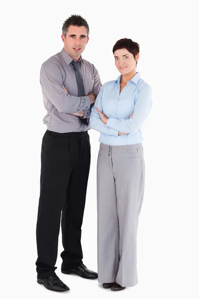 Coworkers standing up — Stock Photo, Image
