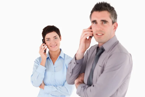 Managers making a phone call — Stock Photo, Image