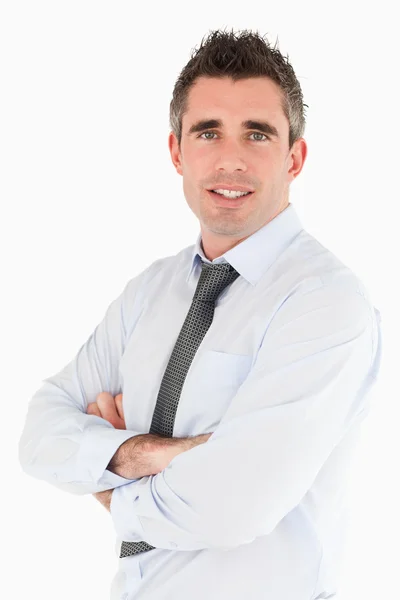 Portrait of a smiling salesperson posing — Stock Photo, Image