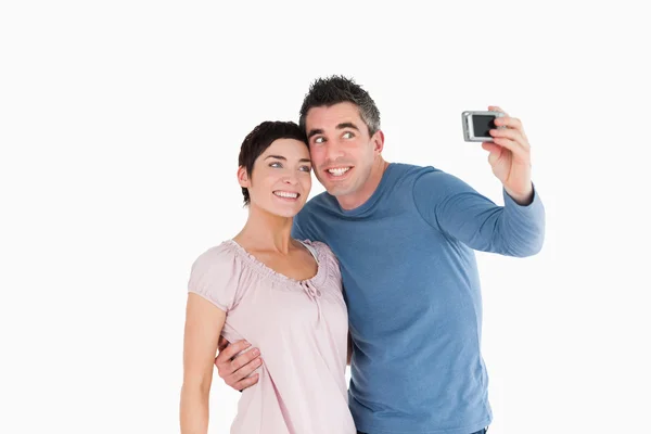 Par tar en bild av sig själva — Stockfoto