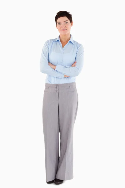 Smiling businesswoman standing up — Stock Photo, Image