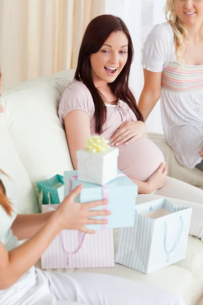 Close up of Best Friends having a baby-party — Stock Photo, Image