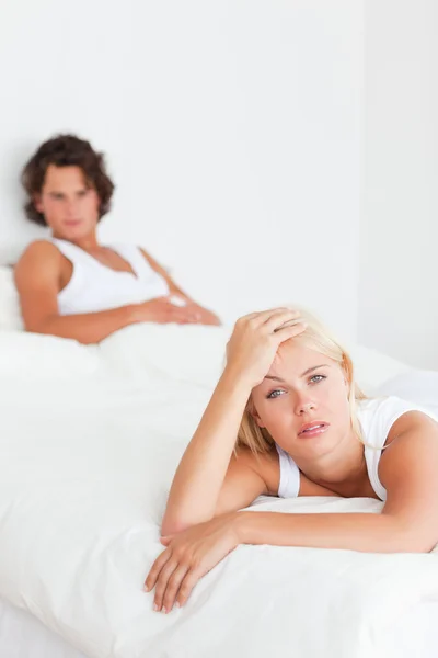 Portrait of an upset couple after having an argument Stock Image