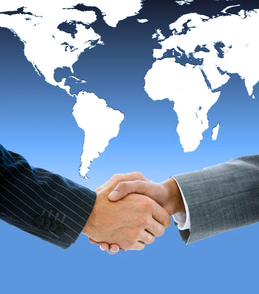 Close-up of a business shaking hands — Stock Photo, Image