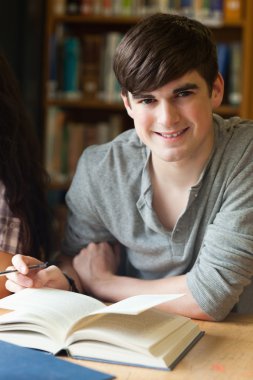 Portrait of a smiling student clipart