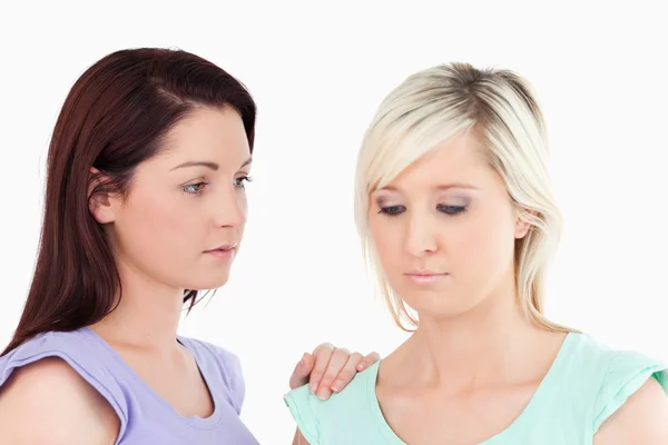Gorgeous women comforting her friend — Stock Photo, Image