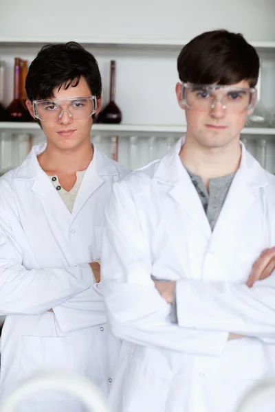 Portrait of male scientists posing — Stock Photo, Image