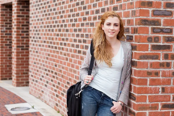 Cute student standing up — Stock Photo, Image