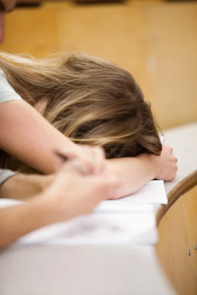 Portrait of a student sleeping — Stock Photo, Image