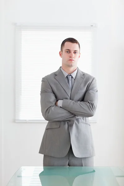 Business man with his arms folded — Stock Photo, Image