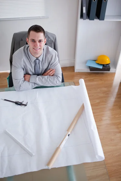 Architect with folded arms — Stock Photo, Image