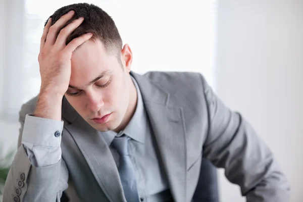 Close up of businessman after getting bad news — Stock Photo, Image