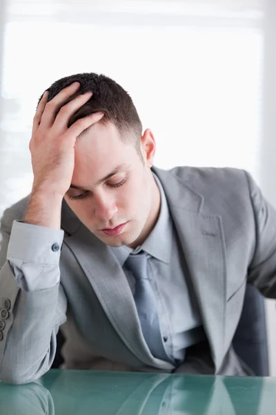 Close up of disappointed young businessman — Stock Photo, Image