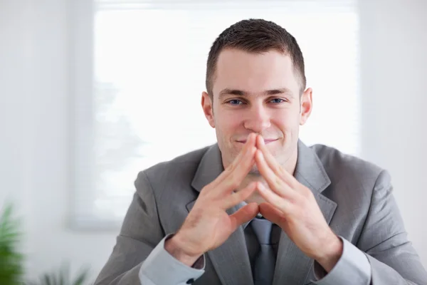 Close up of businessman after getting good news — Stock Photo, Image