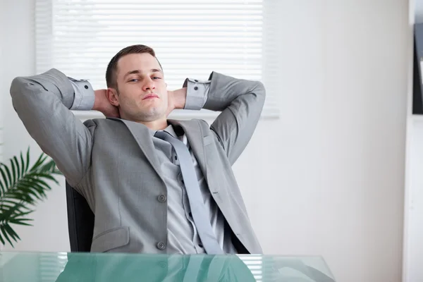 Young businessman taking a small break — Stock Photo, Image