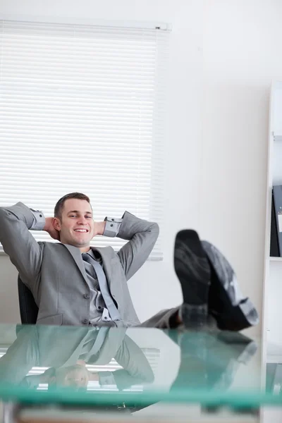 Close up of businessman taking a rest — Stock Photo, Image