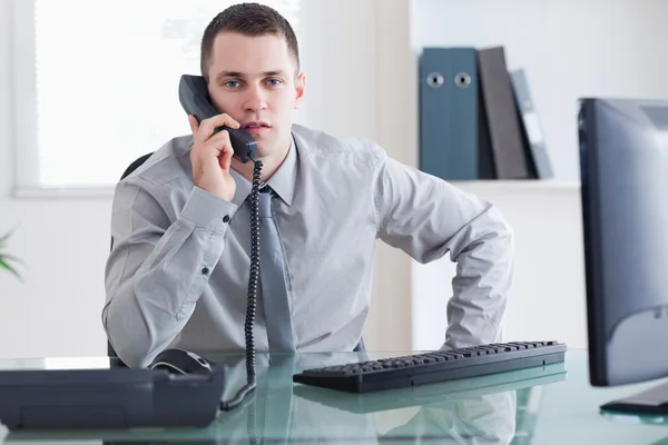 Businessman on the telephone — Stock Photo, Image