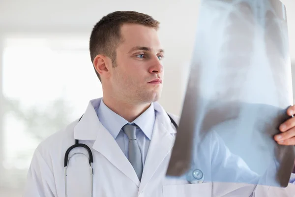 Doutor com fotografia de raios-X — Fotografia de Stock
