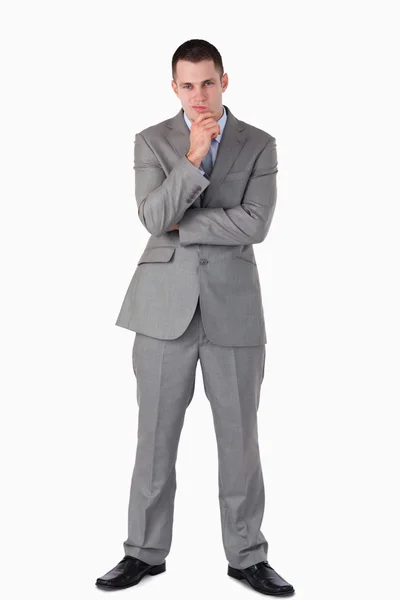 Young businessman in thoughts — Stock Photo, Image