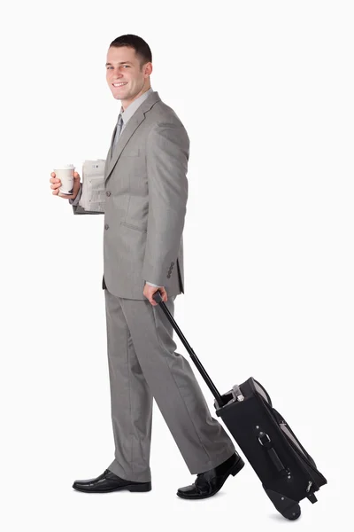 Portrait of a businessman on the go — Stock Photo, Image