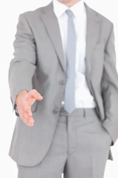 Portret van een zakenman klaar voor een handdruk — Stockfoto