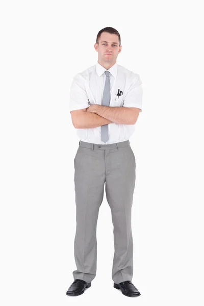 Retrato de un oficinista con los brazos cruzados — Foto de Stock