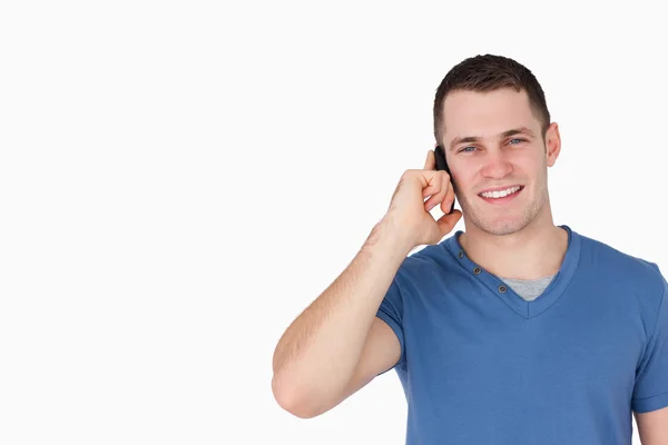 Smiling man on the phone — Stock Photo, Image