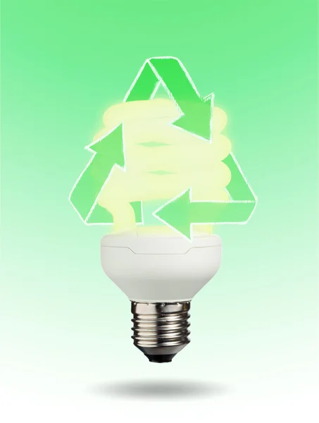 Lâmpada de luz ecológica — Fotografia de Stock