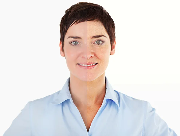 Close up of a smiling woman — Stock Photo, Image