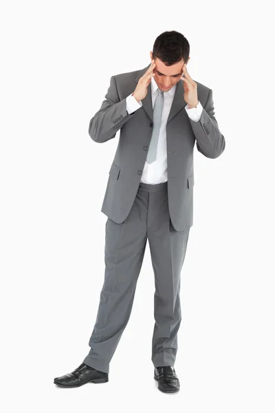 頭痛を持つビジネスマン — ストック写真