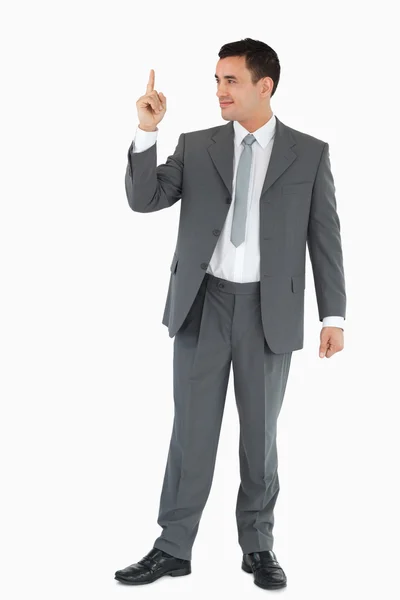 Businessman pointing up — Stock Photo, Image