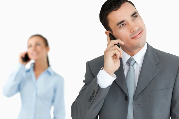Business partners on the cellphone — Stock Photo, Image