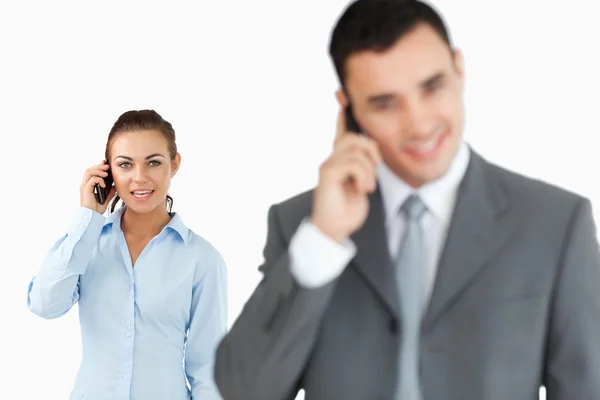 Young business partners on the phone — Stock Photo, Image